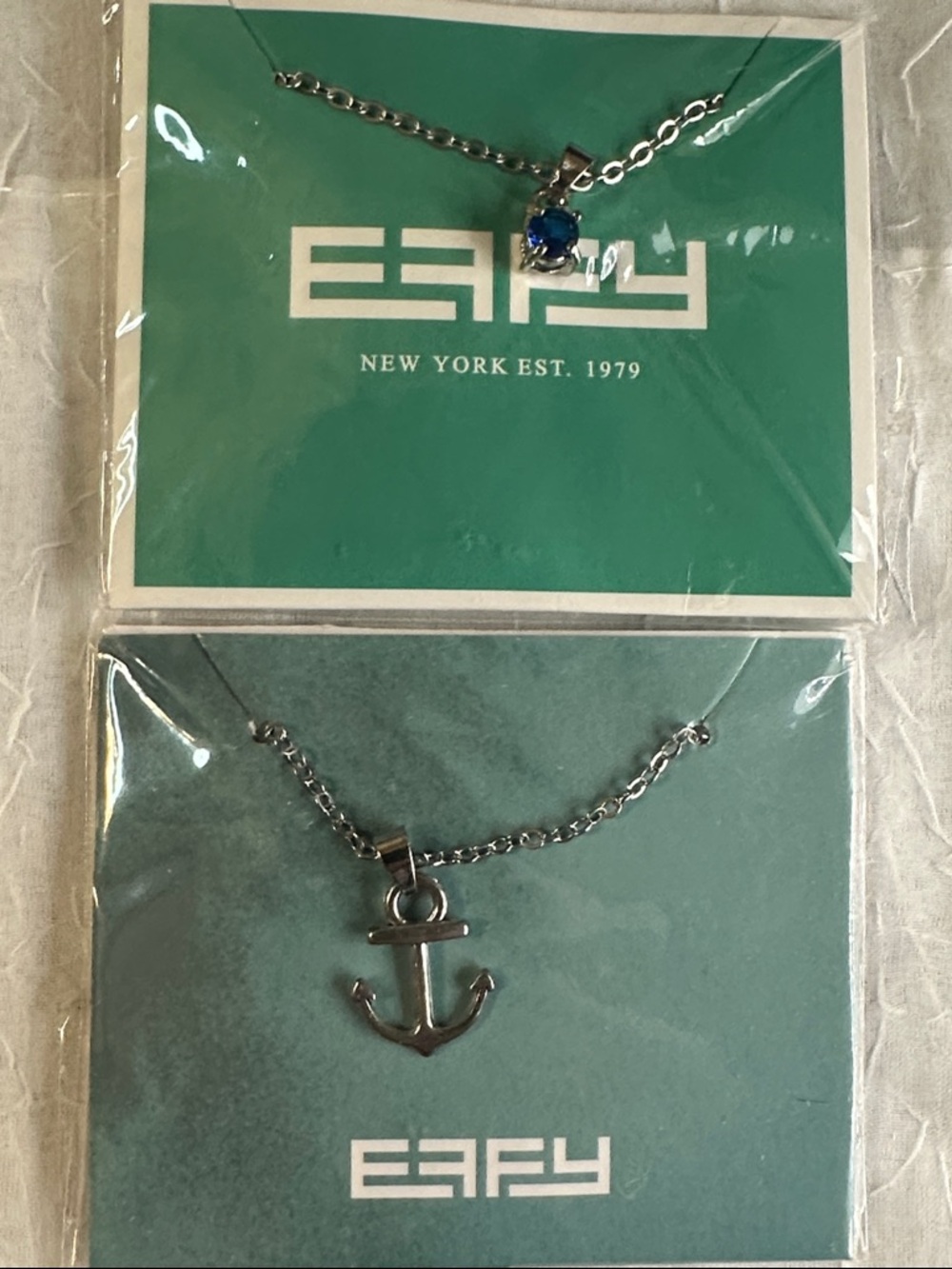 Effy Anchor & Blue Gem Pendant Necklaces - Silver Tone